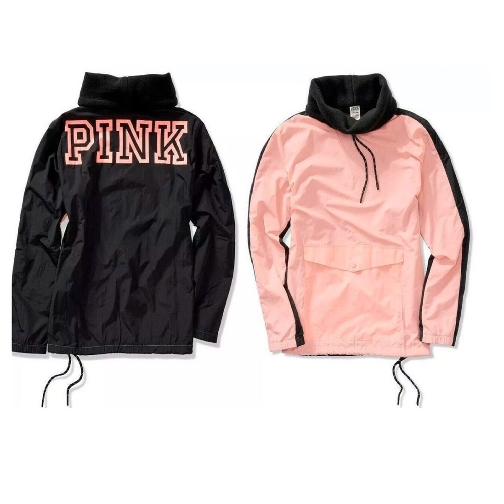 Victoria’s Secret PINK Sherpa Lined Anorak Cowl Neck Pullover